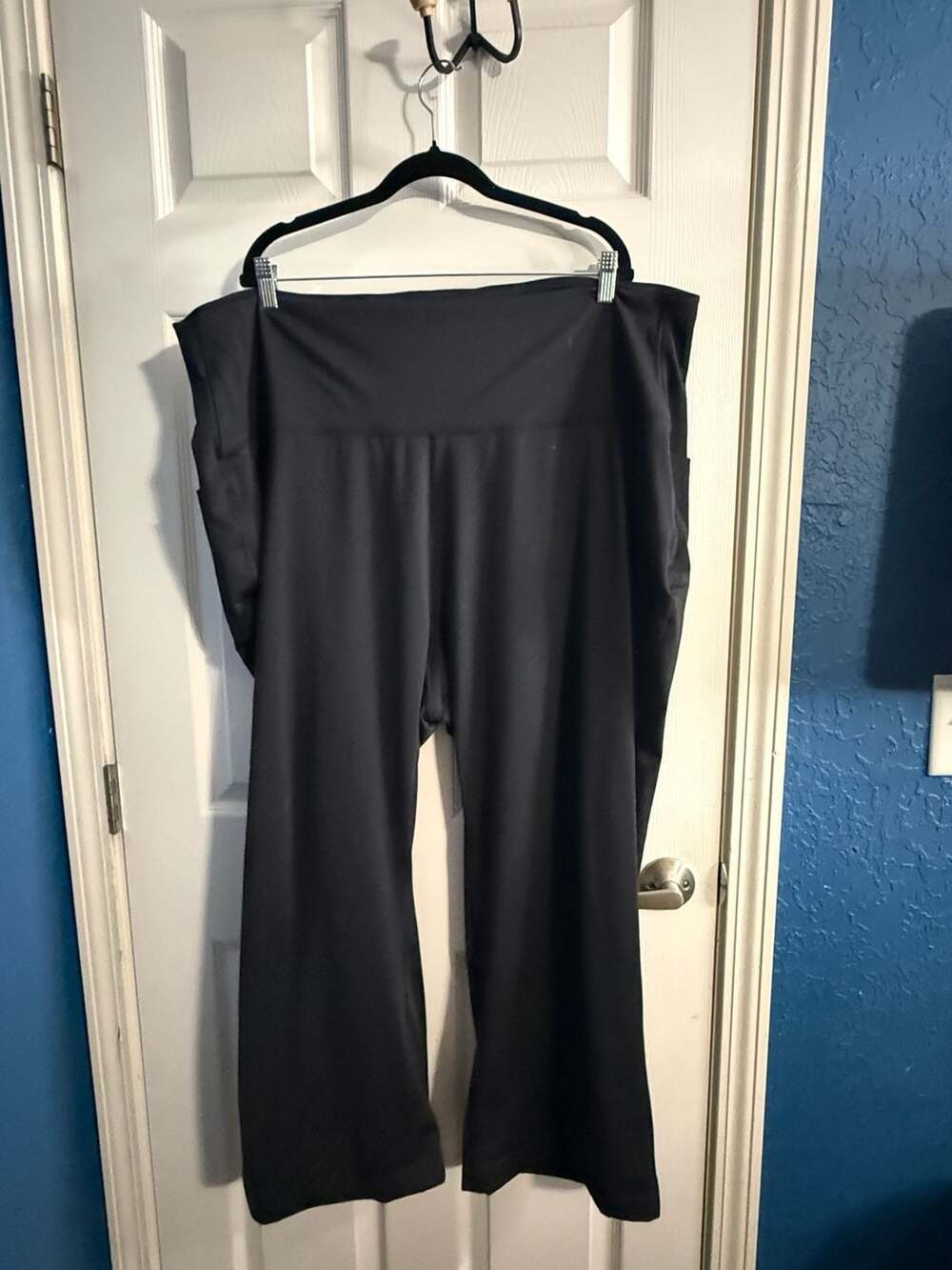 All in Motion Women's 4X Black High-Waist Wide Leg Pants with Pockets